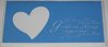 PP-Karte Grüße von Herzen blau mit Umschlag