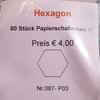 Hexagon Papierschablonen 1 inch 80 Stück/Pack
