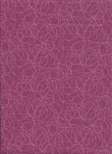 BW Stoff rot mit rosa Linienmuster 110 cm