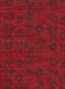 BW Stoff rot mit Rosenmuster 110 cm