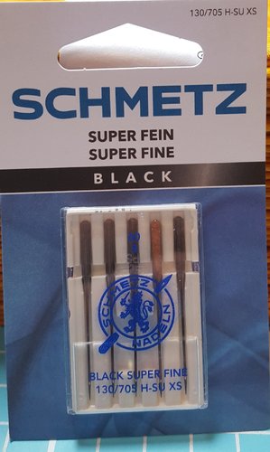 Nähmaschinennadeln Schmetz Super Fine Black 60-08